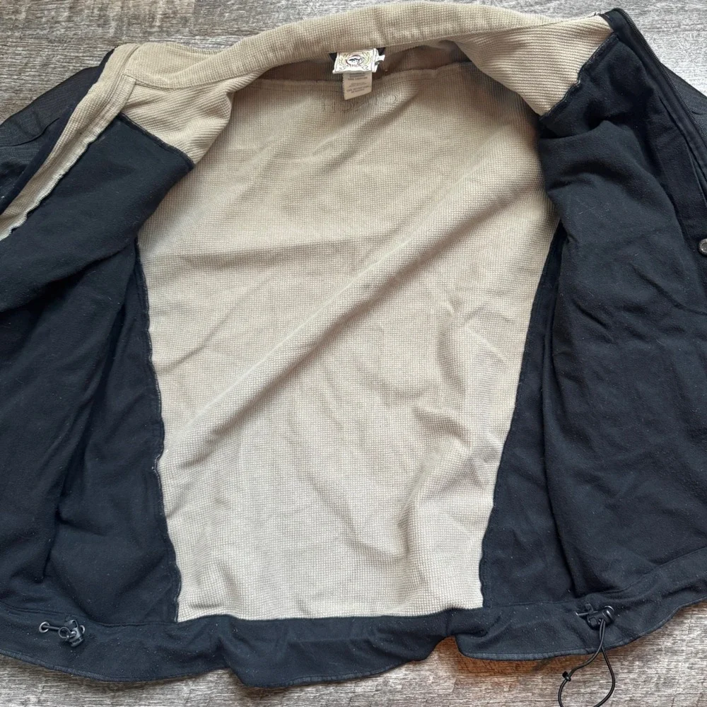 Cinch‎ Bonded Softshell Jacket Large Regular Black Heather Fleece Lined Logo